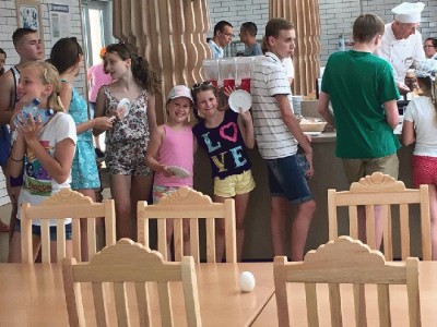 Russian kids attending a youth camp called Artek in Crimea.