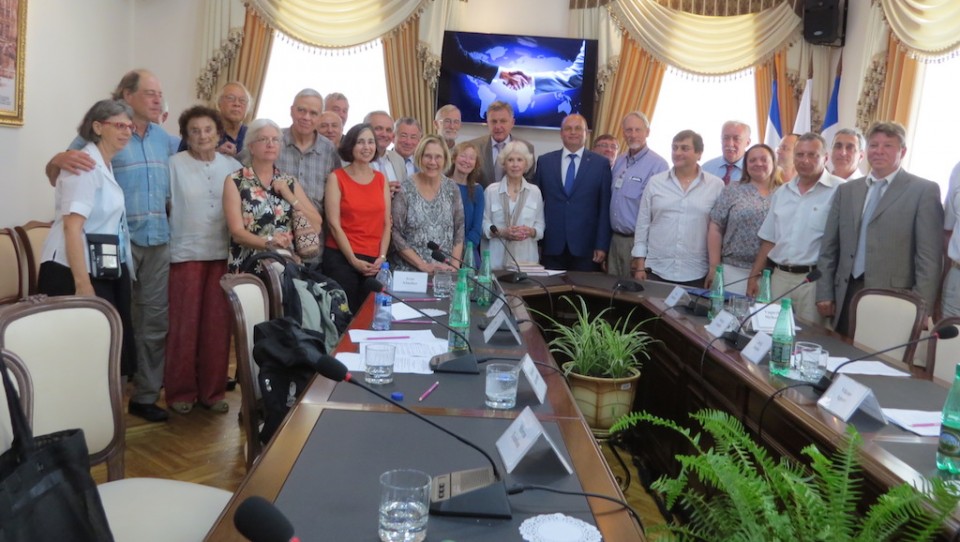 Our group meets with local government and NGO representatives in Simferopol, Crimea.